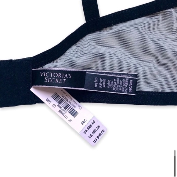 NEW! Victoria’s Secret black push-up bra with lace top attached - Picture 12 of 16